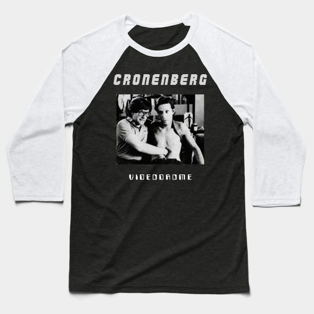 Cronenberg's Videodrome Baseball T-Shirt by lilmousepunk